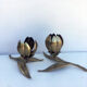 Lot de 2 fleurs laiton