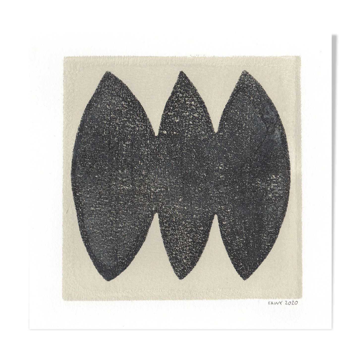 Painting on paper, Monotype dated and signed Illustration M143