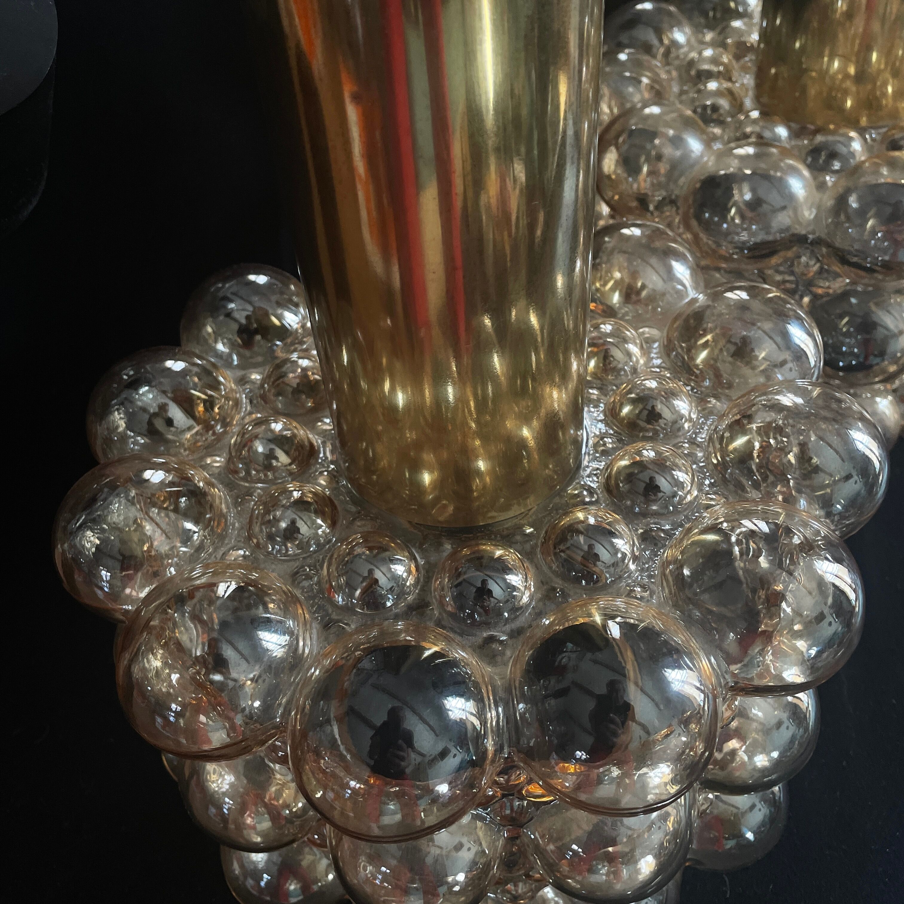 suspension bubble Helena Tynell Limburg glass lamp 1970 design