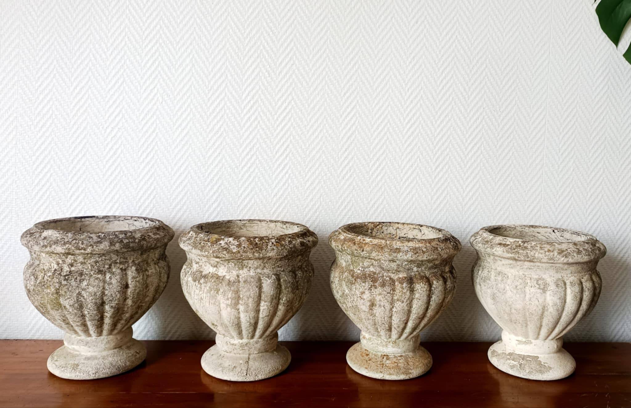 Antique Medici stone planters