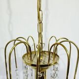 Suspension en verre de Murano et métal doré