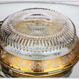 Large flared St Louis Crystal model Thistle gold.