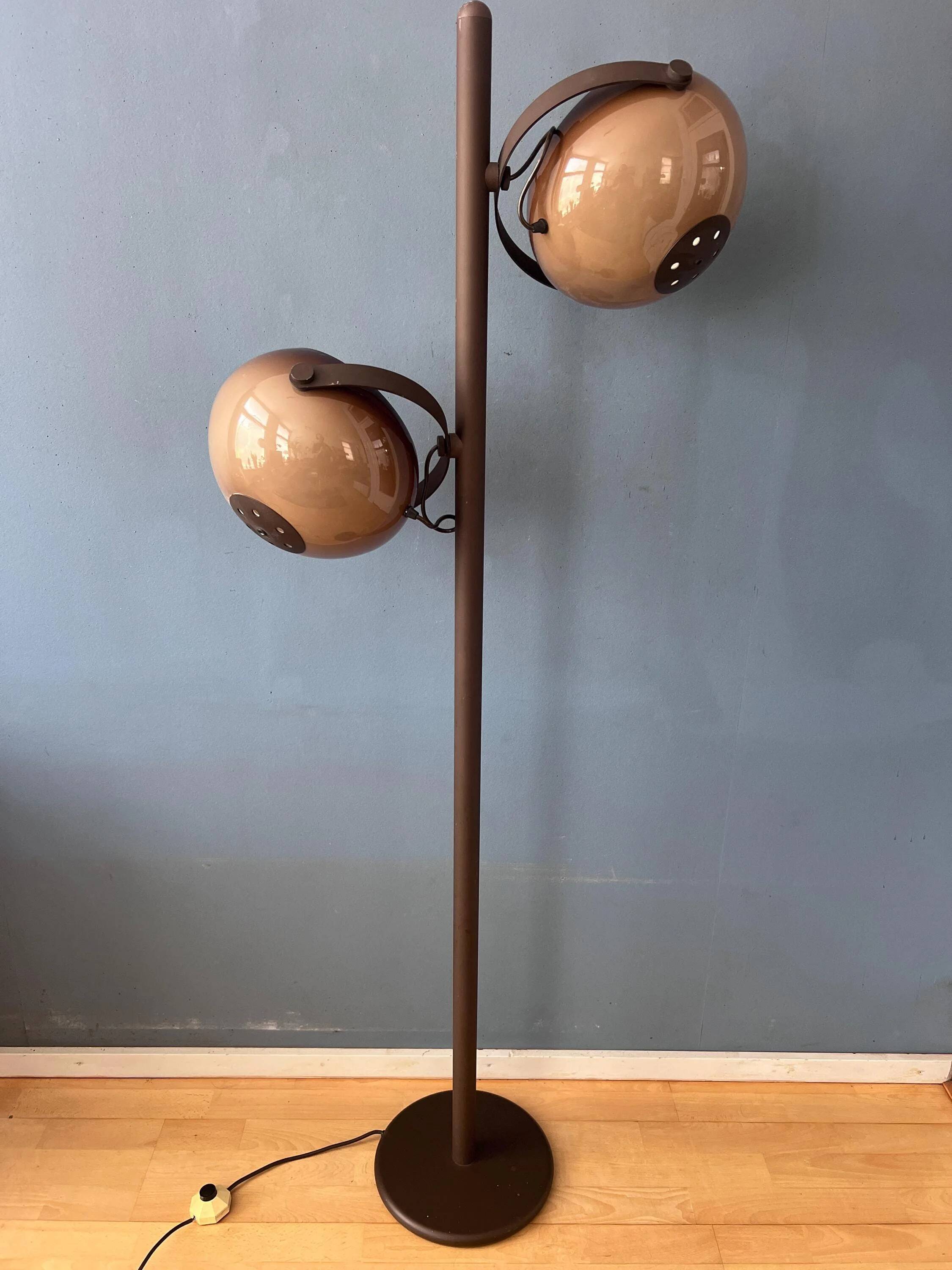 Herda floor lamp - mushroom floor lamp - mid-century brown