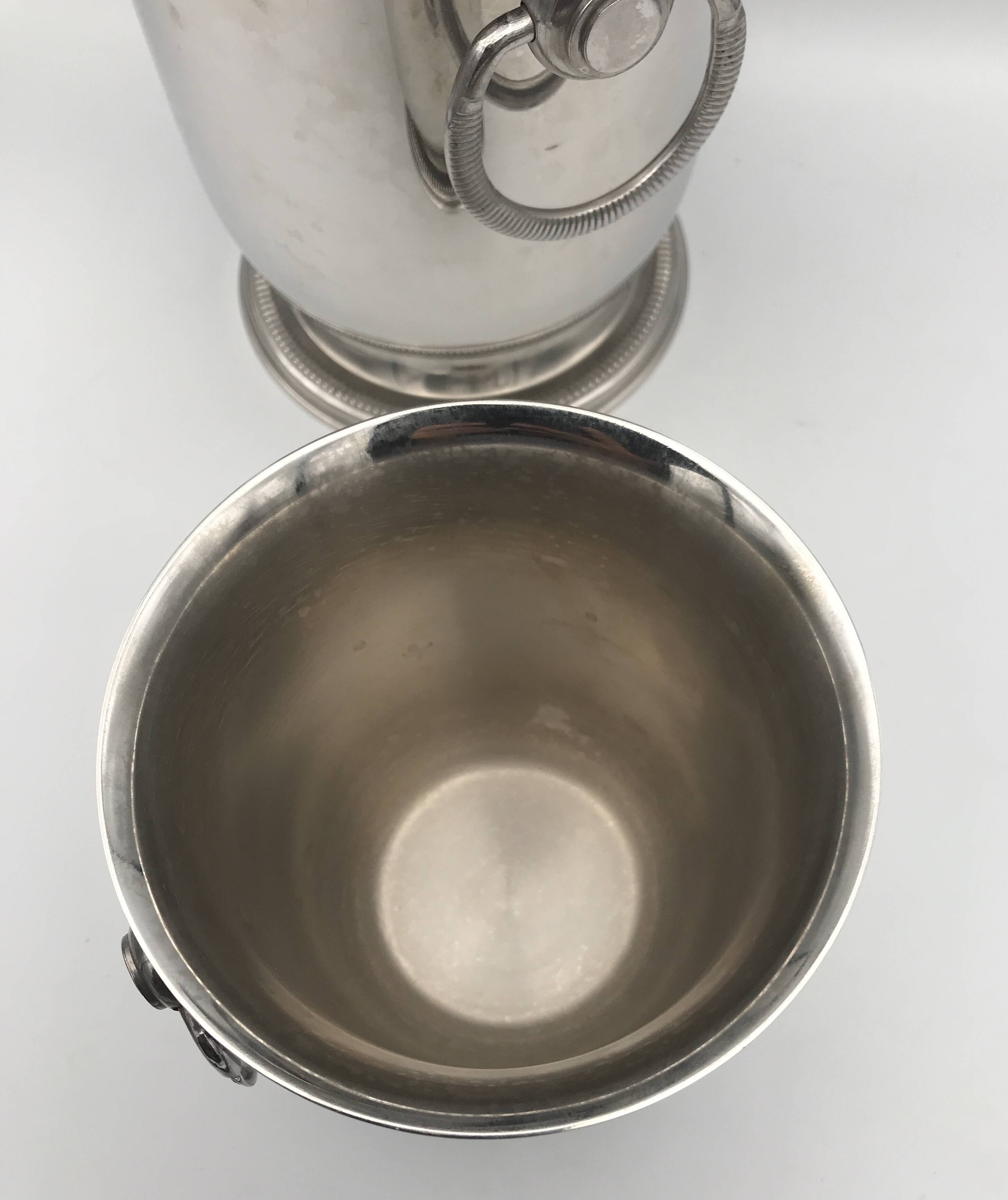 Jean COUZON champagne bucket and ice bucket set on pedestal