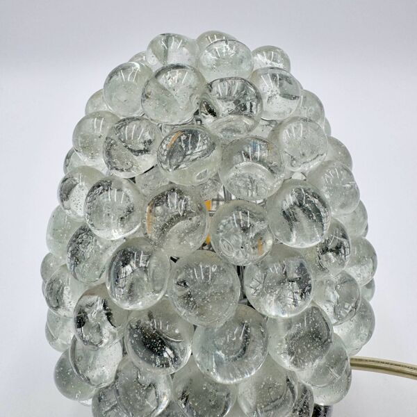 Lampe grappe bulles en verre vintage