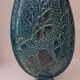 Turquoise vase signed Delmotte
