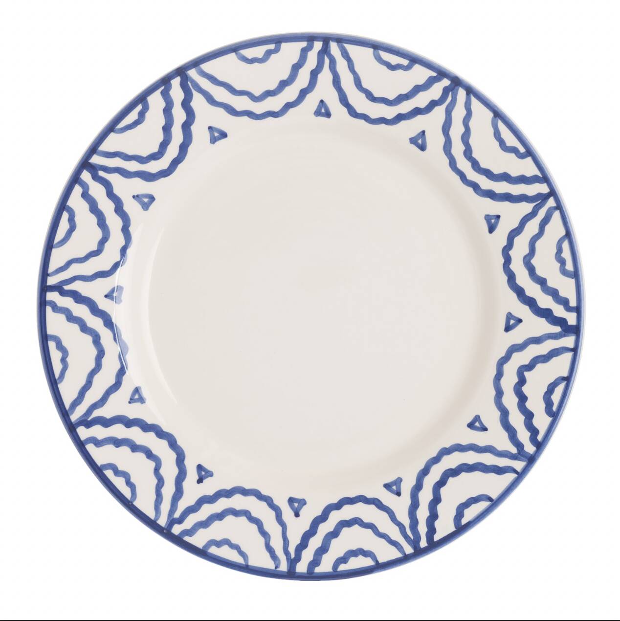 Set of 2 blue dinner plates