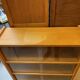 Bibus 1960s bookcase light oak with sliding glass