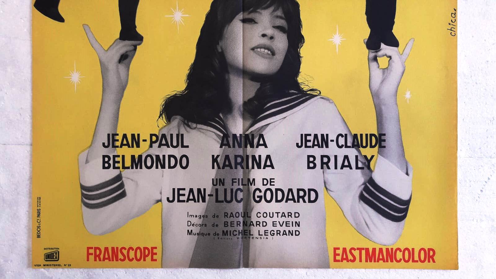 Movie poster "A Woman Is a Woman" 1961 Godard, Belmondo, Brialy...