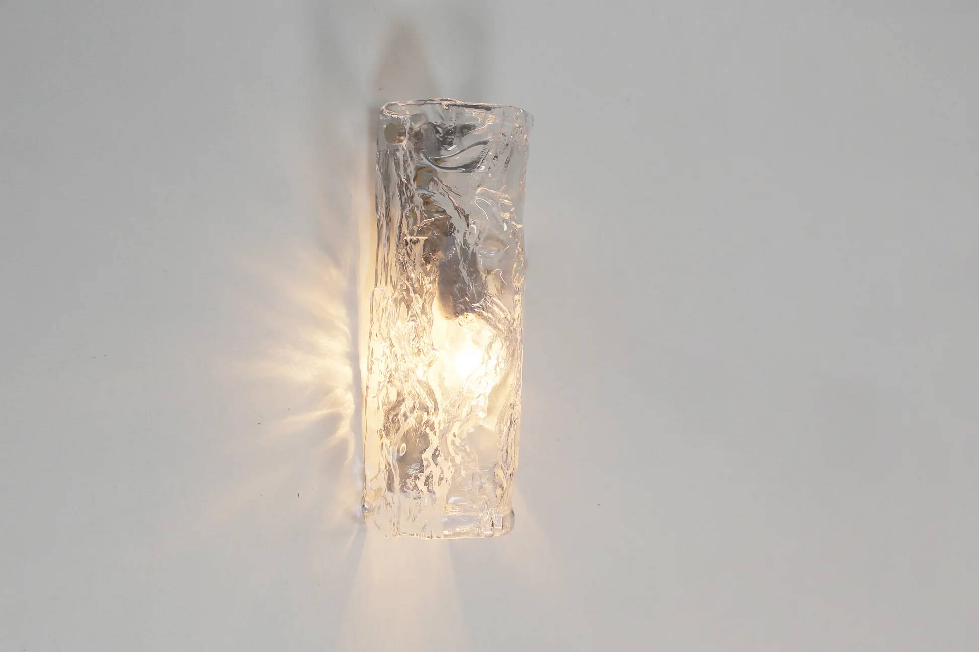 Pair of medium size 1970's Murano glass wall lamps by AV Mazzega