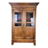 Empire period bookcase in blond walnut circa 1810