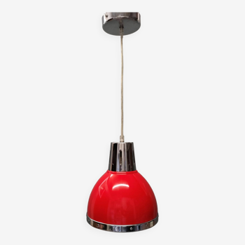 Seylumière ~ Cynthia red and chrome industrial pendant lamp - XXIe