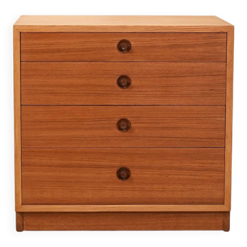 Danish beech and teak chest of drawers by Børge Mogensen