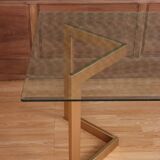 Designer table with golden base