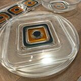 Set of three Walther kristallglas serving dishes from the 60s