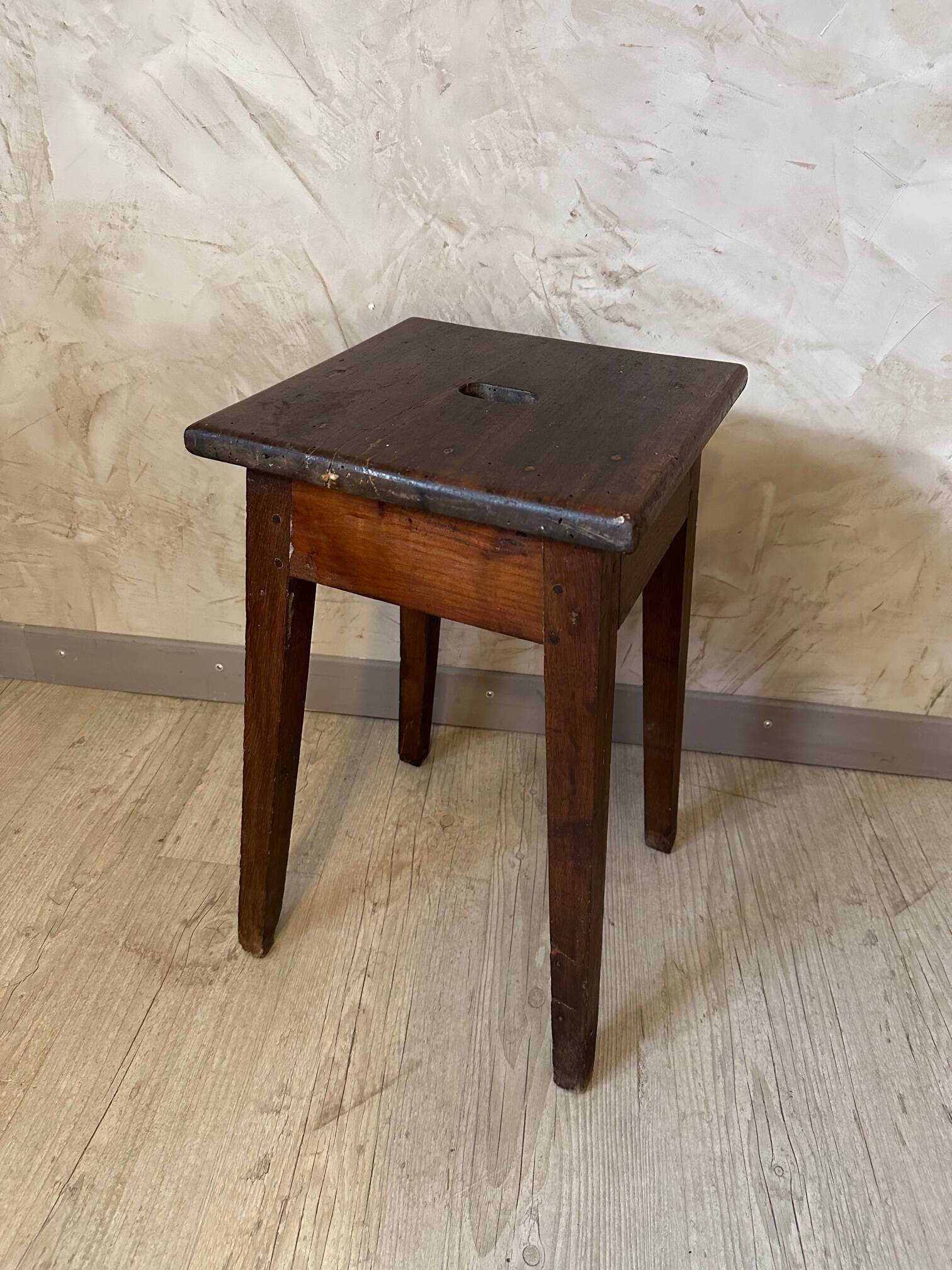 Oak workshop stool