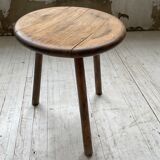 French tripod oak stool 50