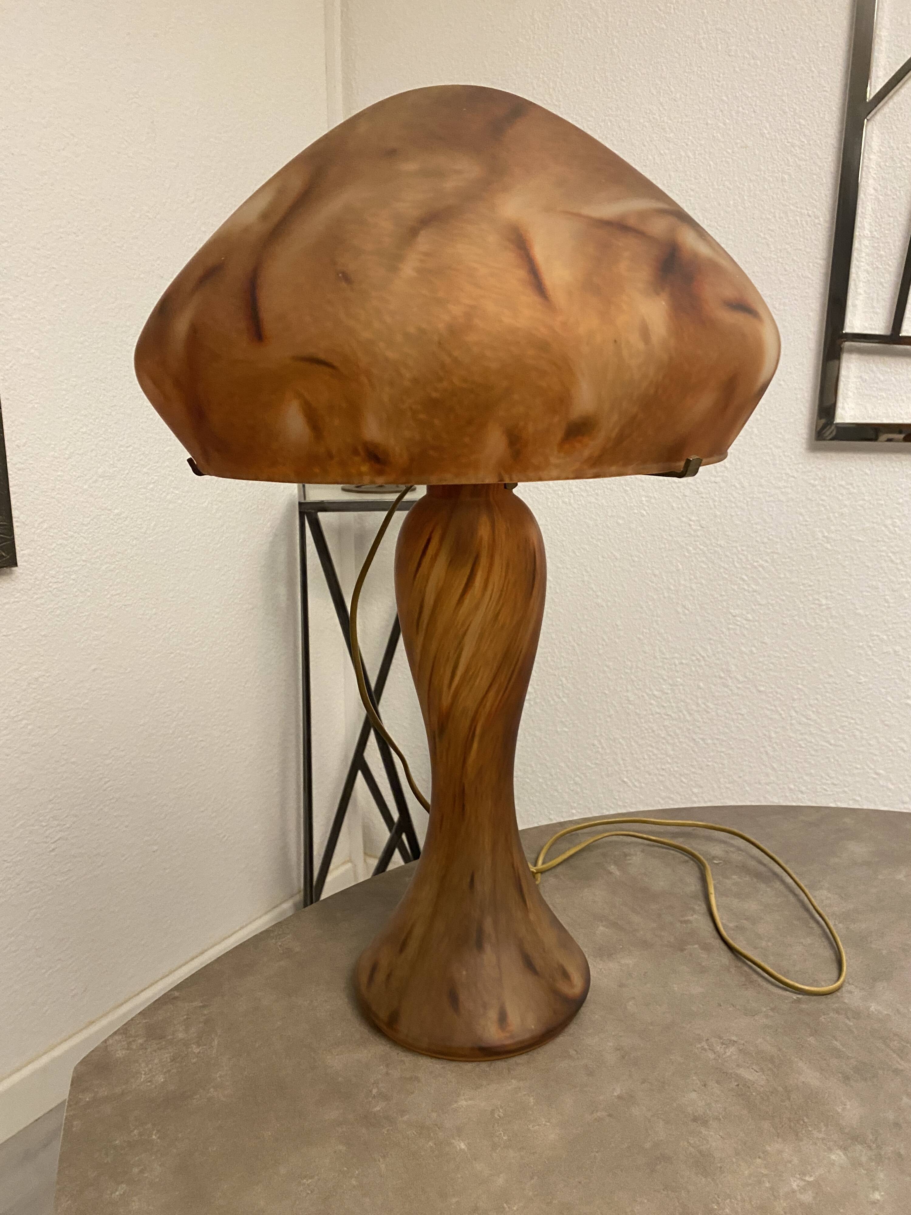 Mushroom Lamp, Vianne Glassworks, 1970s
