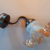Art nouveau wall lamp in tinted glass