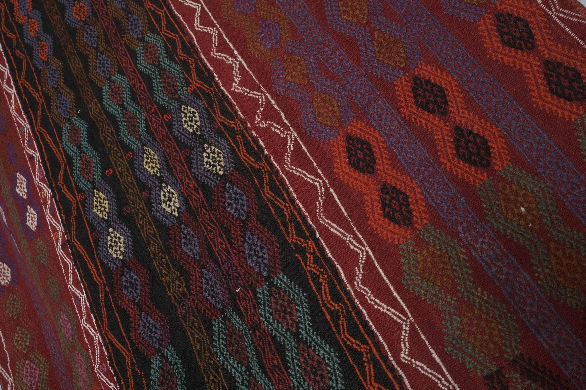 Vintage Turkish hallway rug 123x435 cm