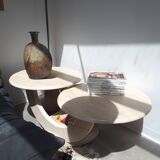 Italian design coffee table in travertine