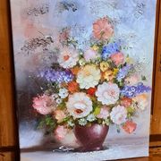 An oil painting on canvas by Edmon Sanders