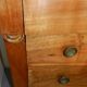 Empire style chest of drawers in blond walnut