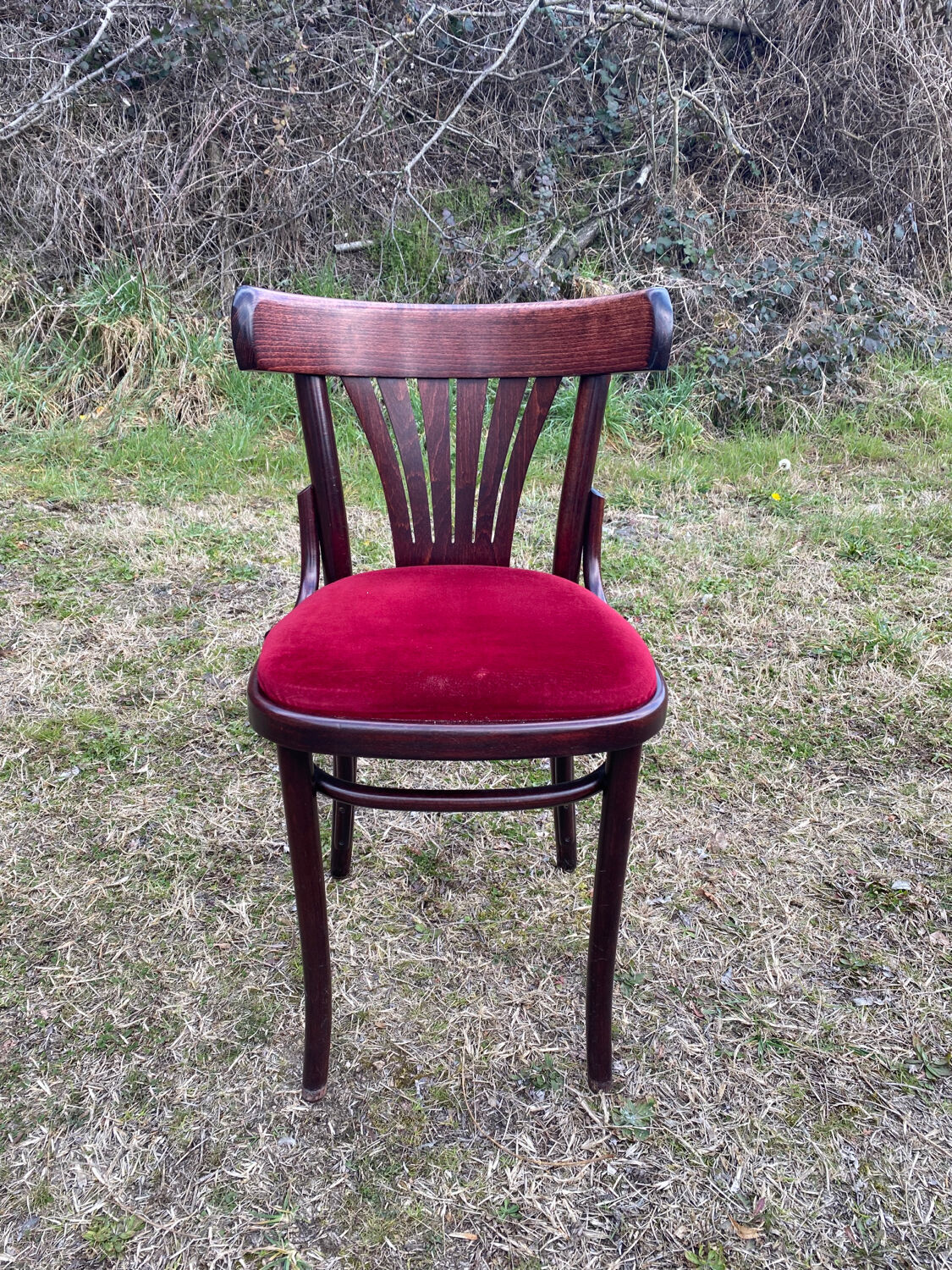 Velvet bistro chairs