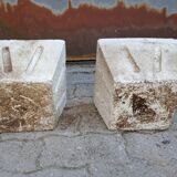 Pair of vintage cement cement planters 1960/70