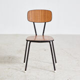 School chair on metal frame