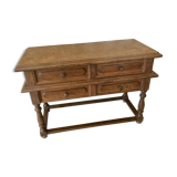 Meuble d’appoint ancien en chêne 3 tiroirs