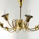 Beautiful Vintage Round Brass Chandelier with 10 Lights, Italy