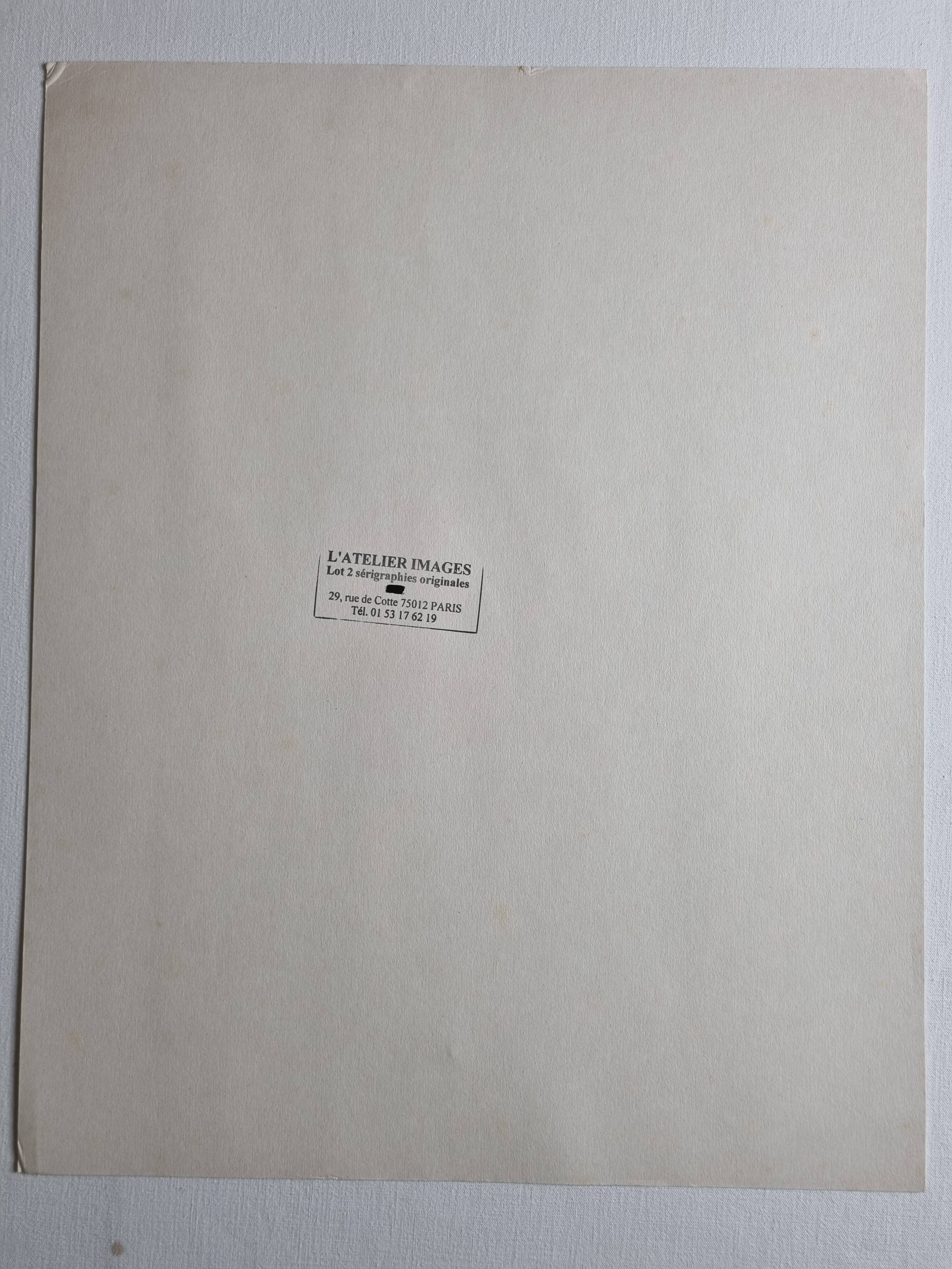 Jazz Screenprint - Musicians on Saxophone and Trumpet, Atelier Images, Paris (32 x 45 cm)