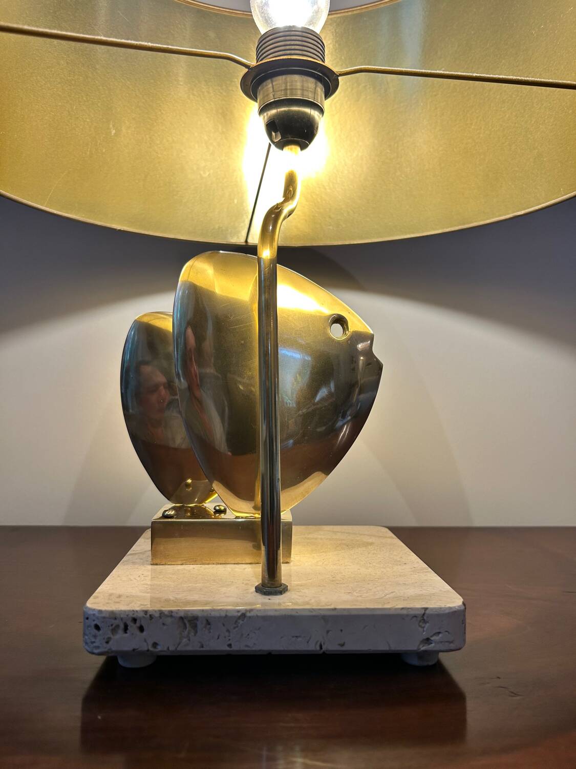 Brass fish lamp by somchai, hattakitkosol