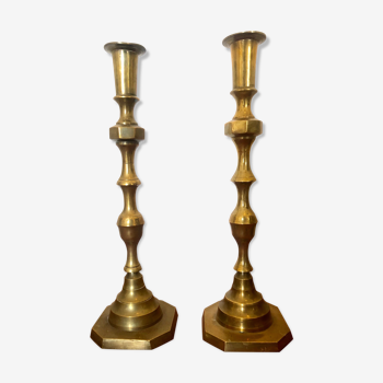 Pair of  brass candlesticks