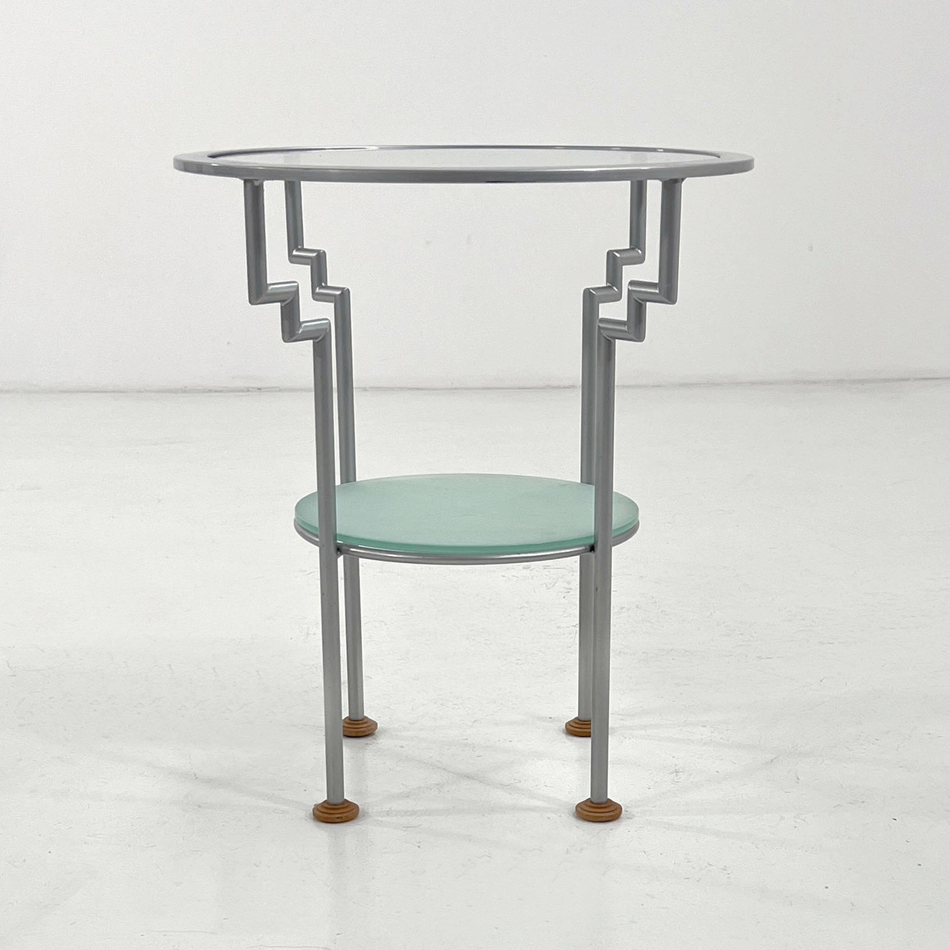 Memphis metal and glass table, 1980