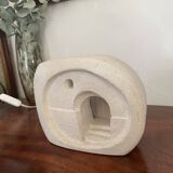 Lampe en pierre sculptée vintage signée Arsène Galisson