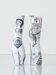 Pair of modernist nude figurative vases in porcelain by Sargadelos.