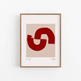 Abstract composition giclee print, 50x70cm