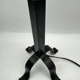 Black wrought iron lamp base, in the style of Jean-Pierre Ryckaert, circa 1950-1960