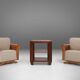 Set of 2 Art Deco Armchairs in Walnut Veneer, France 1930s