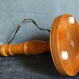Old solid turned wooden lamp base