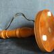 Old solid turned wooden lamp base
