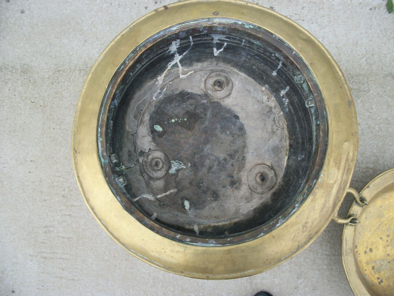 Copper and brass brazier