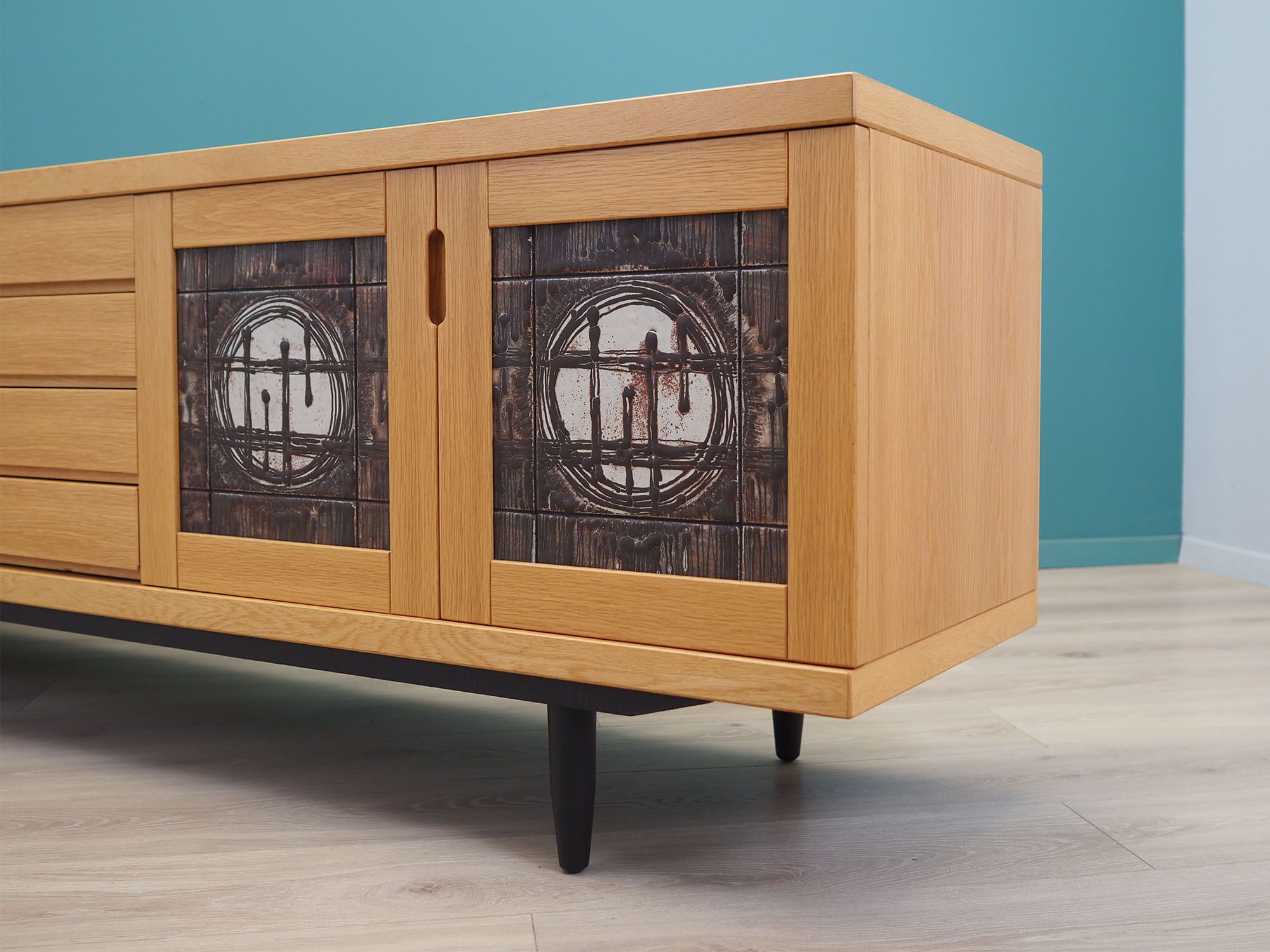 Ash sideboard, Danish design, 1970s, designer: Poul H. Poulsen, production: Gangsø Møbler