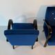 Pair of Blue Italian Art Deco Armchairs, 1930s