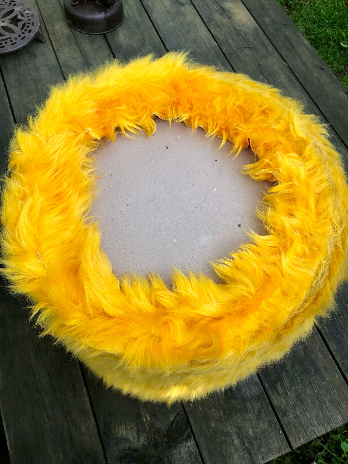 Vintage moumoute pouf