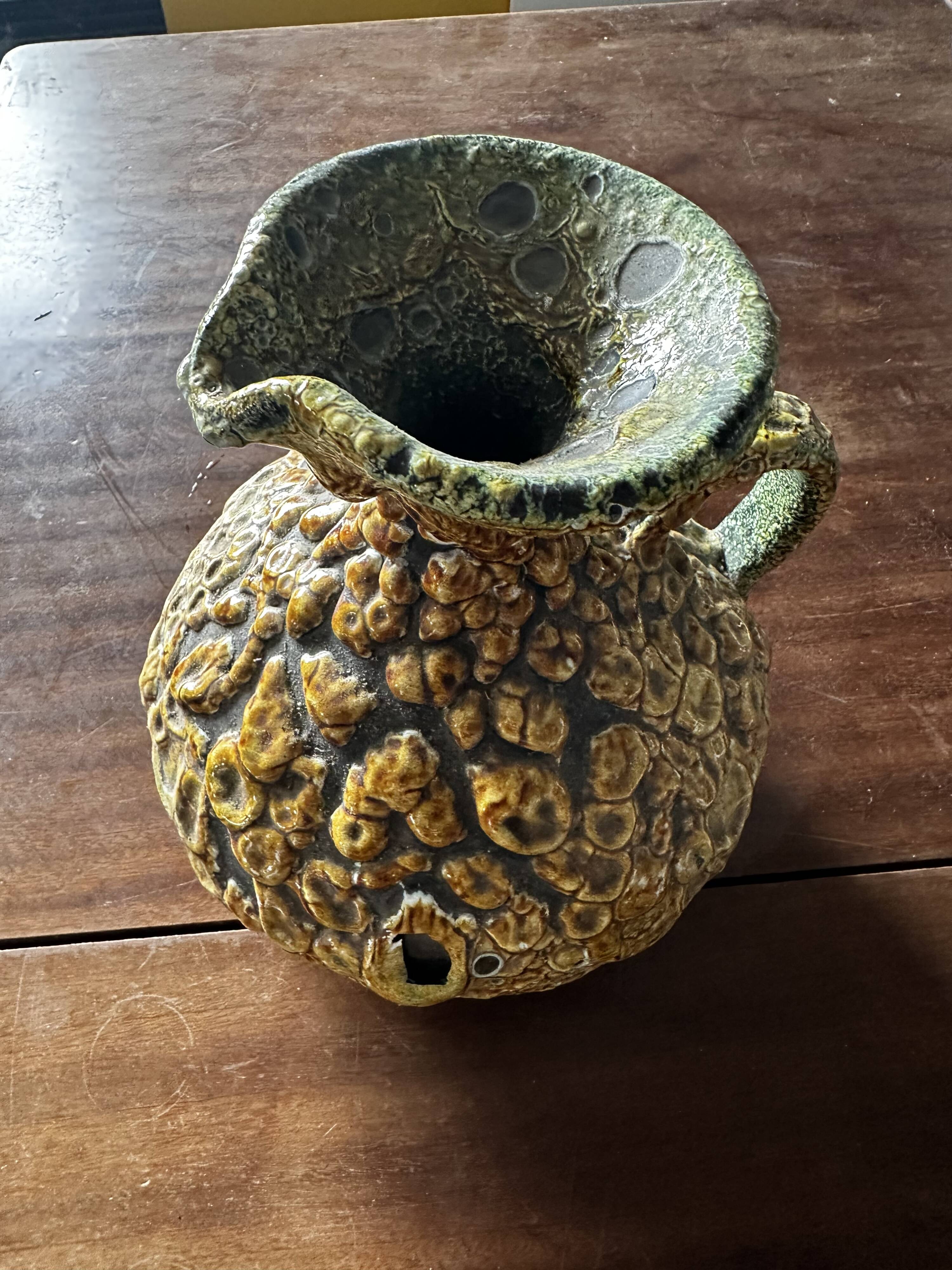 Fat Lava ceramic pitcher from the Cyclope workshops (Charles Cart), 1970s