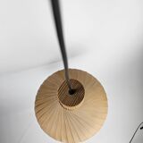 Large vintage hanging lamp veneer wood Hans Agne Jacobsson