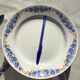 10 Assiettes plates Colette HBCM bleu et safran